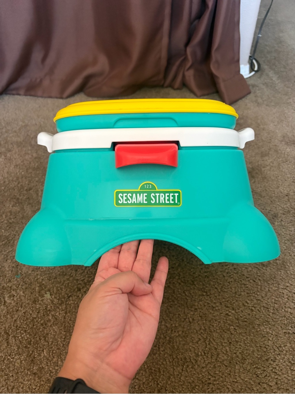 Sesame Street Elmo Potty Seat in Teal, Red, Yellow, White - Picture 5 of 9